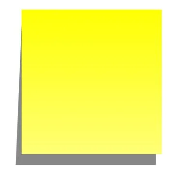 Very simple vector illustration of yellow plank paper sticker with shadows Stock Illustration