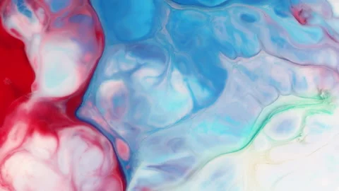 Very slow motion of colored explosions inside the water. Stock Footage 227858036