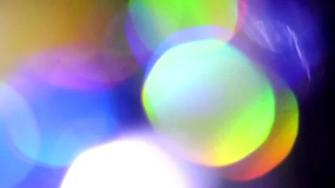 Very slow motion full screen holographic bokeh Video stock 309426591