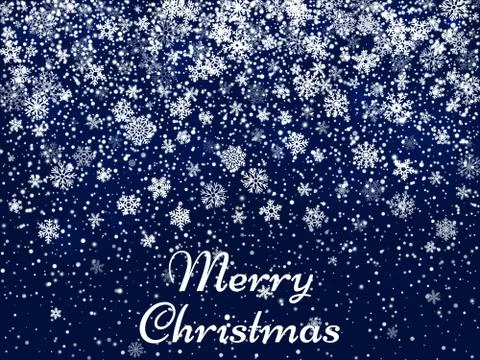 Very snowy vector background with snowflakes. Winter weather Illustrazione stock