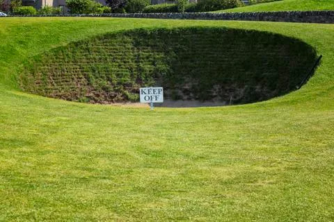 A very steep bunker Foto stock
