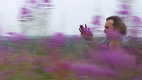 A very strong dynamic action shot. Emotion run. Stock Footage 280056783