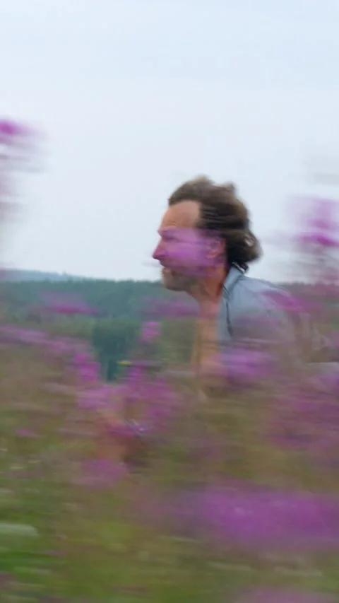 A very strong dynamic action shot. Emotion run. Stock Footage 280056816