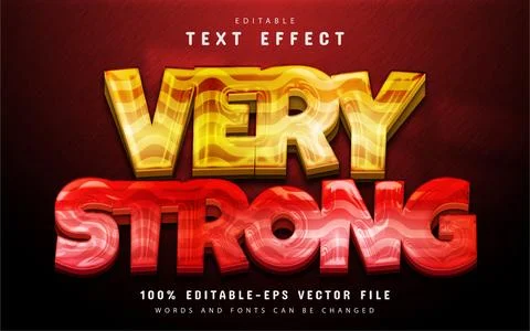 Very strong text effect editable Stock Illustration