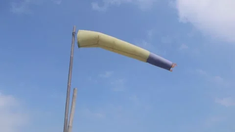 Very strong wind blowing. Windsock and wind blowing. Stock Footage 278863416