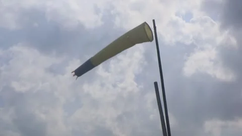 Very strong wind blowing. Windsock and wind blowing. Stock Footage 278863488