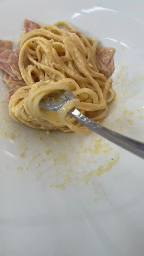 Very tasty spaghetti Stock Footage 204591933