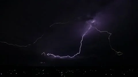Very terrible super lightning Video stock 237262116