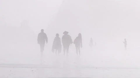 Very Thick Fog At The Beach Video stock 62275616