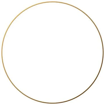 Very thin golden ring with gradient on white background. Clipart. Stock Illustration