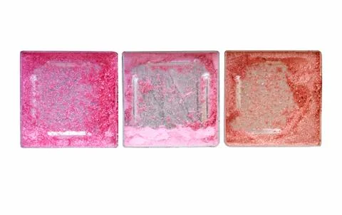 Very used eyeshadow box isolate. Stock Photos