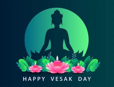 Vesak Day Stock Illustration