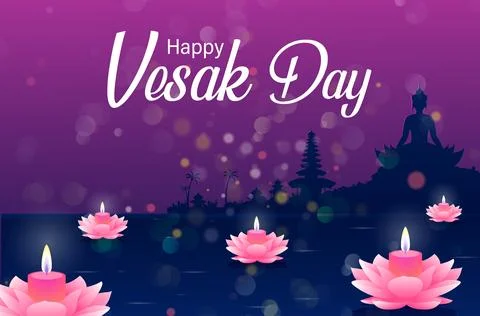 Vesak Day Stock Illustration