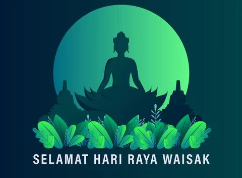 Vesak Day Stock Illustration