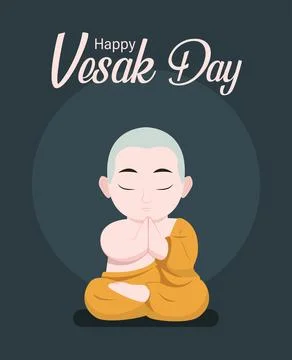 Vesak Day Stock Illustration