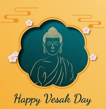 Vesak Day Stock Illustration
