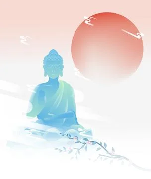 Vesak Day Stock Illustration