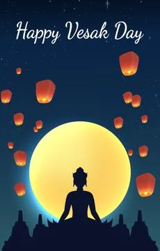 Vesak Day Stock Illustration