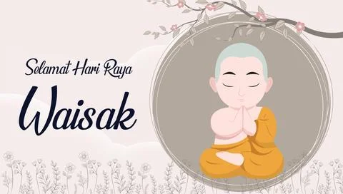 Vesak Day Stock Illustration