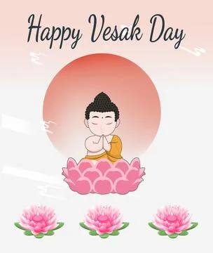 Vesak Day Stock Illustration