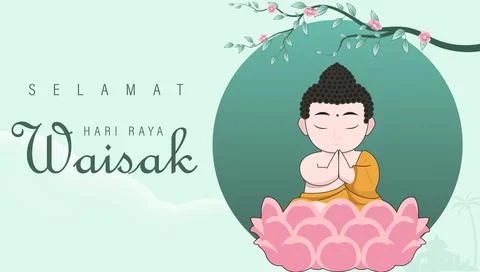 Vesak Day Stock Illustration