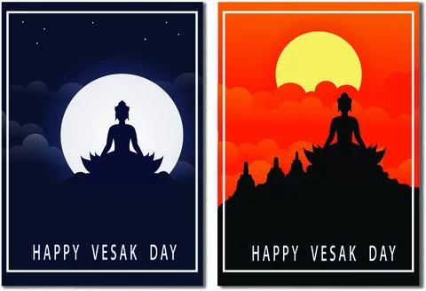 Vesak Day Stock Illustration