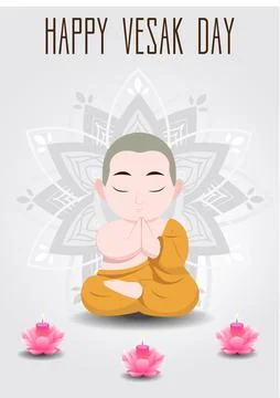 Vesak Day Stock Illustration