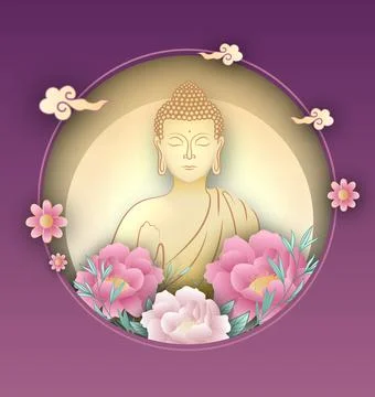 Vesak Day Stock Illustration