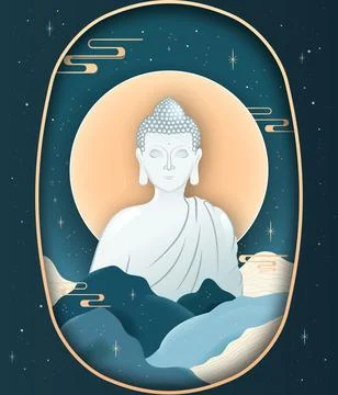 Vesak Day Stock Illustration