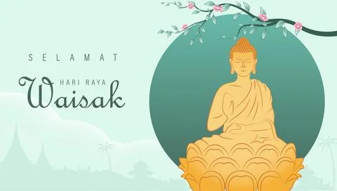 Vesak Day Stock Illustration