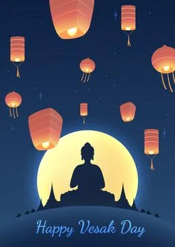 Vesak Day Stock Illustration