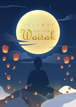 Vesak Day Stock Illustration
