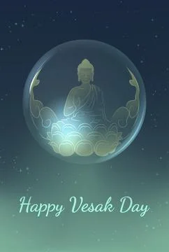 Vesak Day Stock Illustration