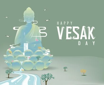 Vesak Day Stock Illustration