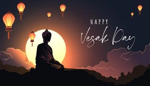 Vesak Day Stock Illustration