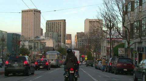 Vespa San Francisco Stock Footage 1089776