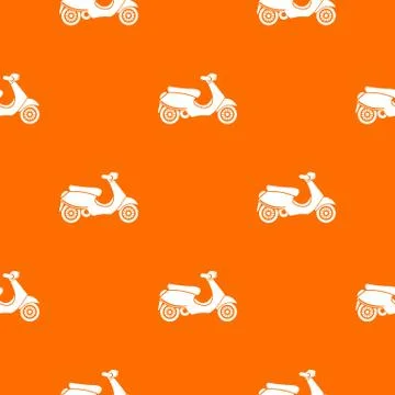Vespa scooter pattern seamless Stock Illustration