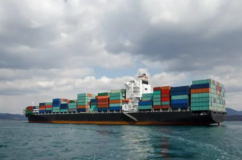 Vessel on an anchor Stock Photos