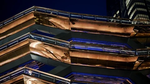 Vessel Artwork Hudson Yards Redevelopment Project Stock Footage 119105116