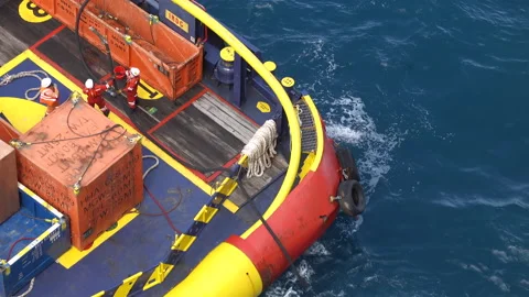 Vessel Bunkering Activities. Stock Footage 156683454