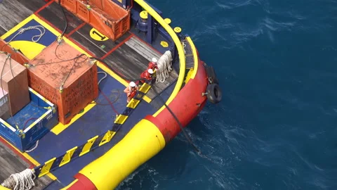 Vessel Bunkering Activity. Stock Footage 156684227