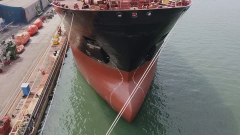 Vessel in the dock for maintenance Stock Footage 120224016
