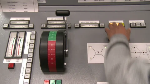 VESSEL ENGINE CONTROL ROOM PANEL 4 Stock Footage 39339367