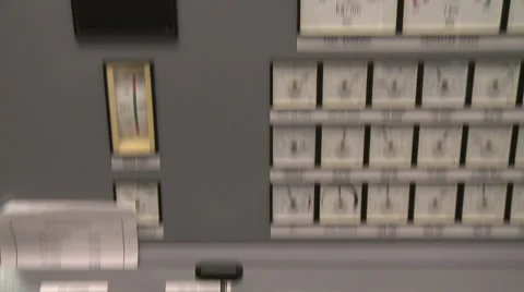 VESSEL ENGINE CONTROL ROOM PANEL 5 Stock Footage 39339411