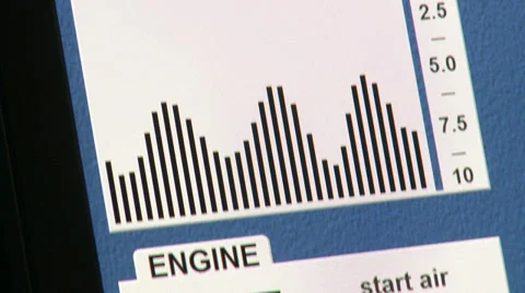 VESSEL ENGINE CONTROL ROOM PANEL 10 Stock Footage 39340554