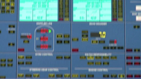 VESSEL ENGINE CONTROL ROOM PANEL 11 Stock Footage 39340656
