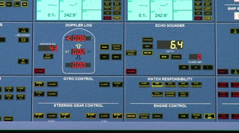 VESSEL ENGINE CONTROL ROOM PANEL 12 Stock Footage 39341152