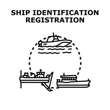 Vessel identification and registration concept vector illustration Stock Illustration
