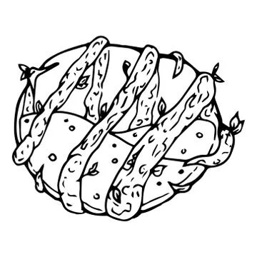 Vessel with liquid wrapped with tree branches. Stock Illustration