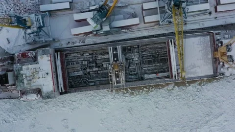 The vessel is loaded at a mooring. Stock Footage 165030587